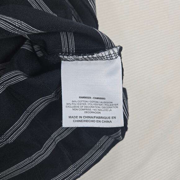 Nike Dri-Fit Tiger Woods Collect Black White‎ Striped Short Sleeve Polo Size XL - Picture 6 of 7